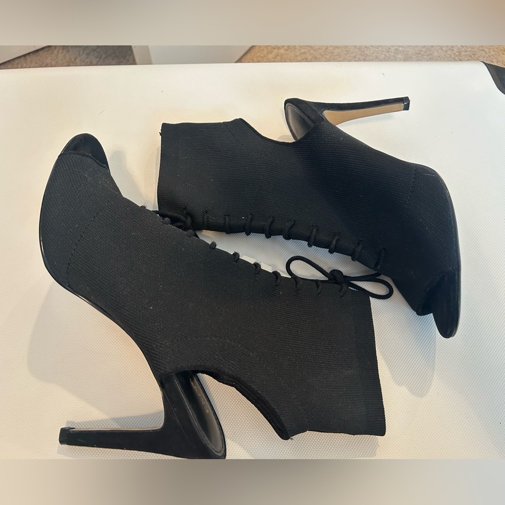 Express Black Heeled Ankle Boots